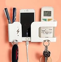 GEOCARTER Wall Mobile Holder | Multi-Purpose Mobile Stand for Wall | Remote Holder & Mobile Charging Stand, Wall Phone...