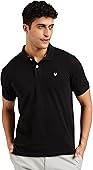 Allen Solly Men Jet Black Regular Fit Polo(AMKP317G04249_Jet Black_L)