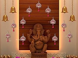 JH Gallery Lotus Hangings for Decoration Floral Wall Hangings for Temple, Diwali Décor, Lotus Hangings for Decoration,...