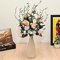 HindCraft Artificial Flowers for Decoration, Home Decor – Rose Flower Bouquets for Living Room, Bedroom, Office,...