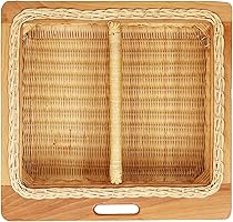 AKWAY Wicker Basket For Modular Kitchen | Rectangular Shape Pull Out Basket (22.5 W (564Mm) X 20 L X 8 H Inches (Single...